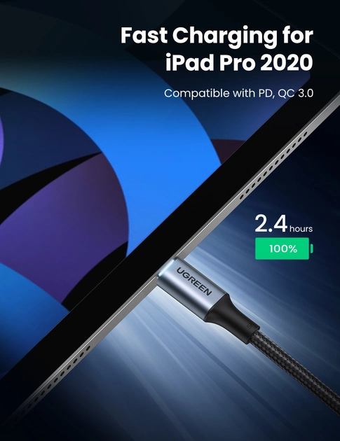 картинка Кабель Data Cable Type-C Ugreen 1m 70427 100W от магазина КомпьютерЦентр
