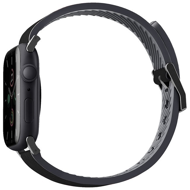 картинка Кожаный влагоустойчивый ремень Uniq STRADEN для Apple Watch 49/ 45/ 44/ 42мм Black (45MM-STRABLK) от магазина КомпьютерЦентр