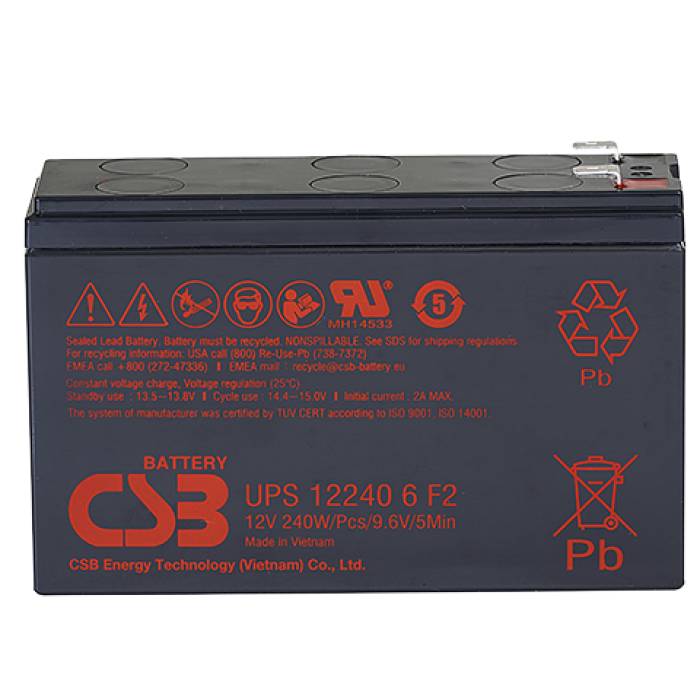 картинка Аккумулятор для ИБП CSB UPS122406 F2 12B 4.6Ач от магазина КомпьютерЦентр