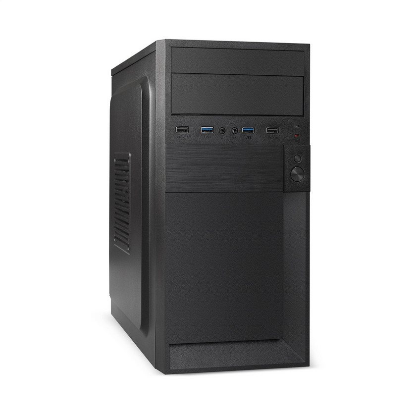 картинка Корпус Minitower ExeGate EX291144RUS BAA-105U2-01 без БП, черный от магазина КомпьютерЦентр