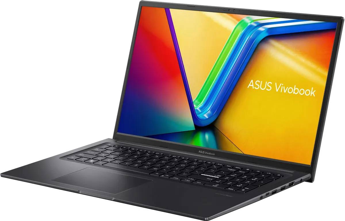 картинка Ноутбук ASUS VivoBook 17X M3704YA-AU052 17.3'' FHD IPS /  Ryzen 7 7730U (8/ 16)/  16Gb/  512Gb SSD/  AMD Radeon/  WiFi AX/  Bt v5.3/  DOS/  50Wh/  Black от магазина КомпьютерЦентр