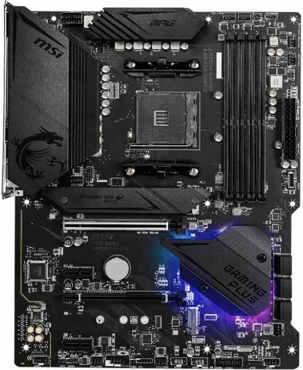 картинка Материнская плата MSI MPG B550 GAMING PLUS Standard-ATX от магазина КомпьютерЦентр