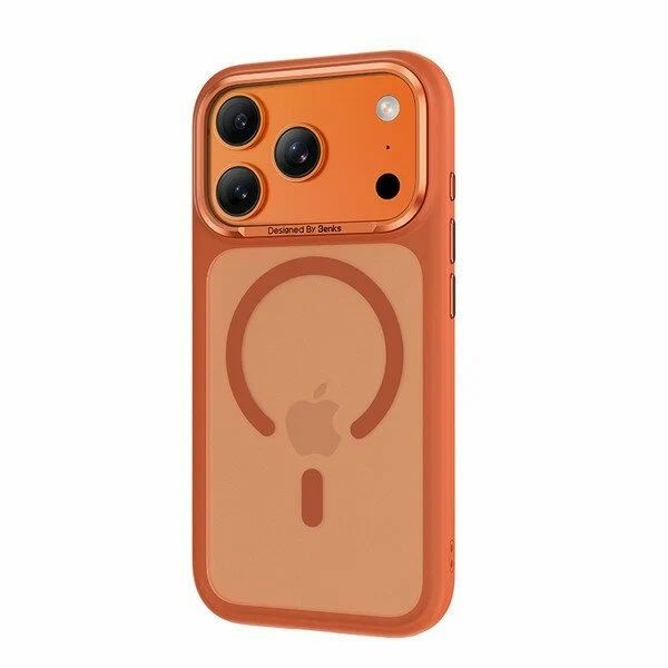картинка Чехол силиконовый Benks Mist Protective Case (MagSafe) для iPhone 17 Pro 6.3'', цвет оранжевый (Orange) (C.K.FF.AP.OR.A069) от магазина КомпьютерЦентр