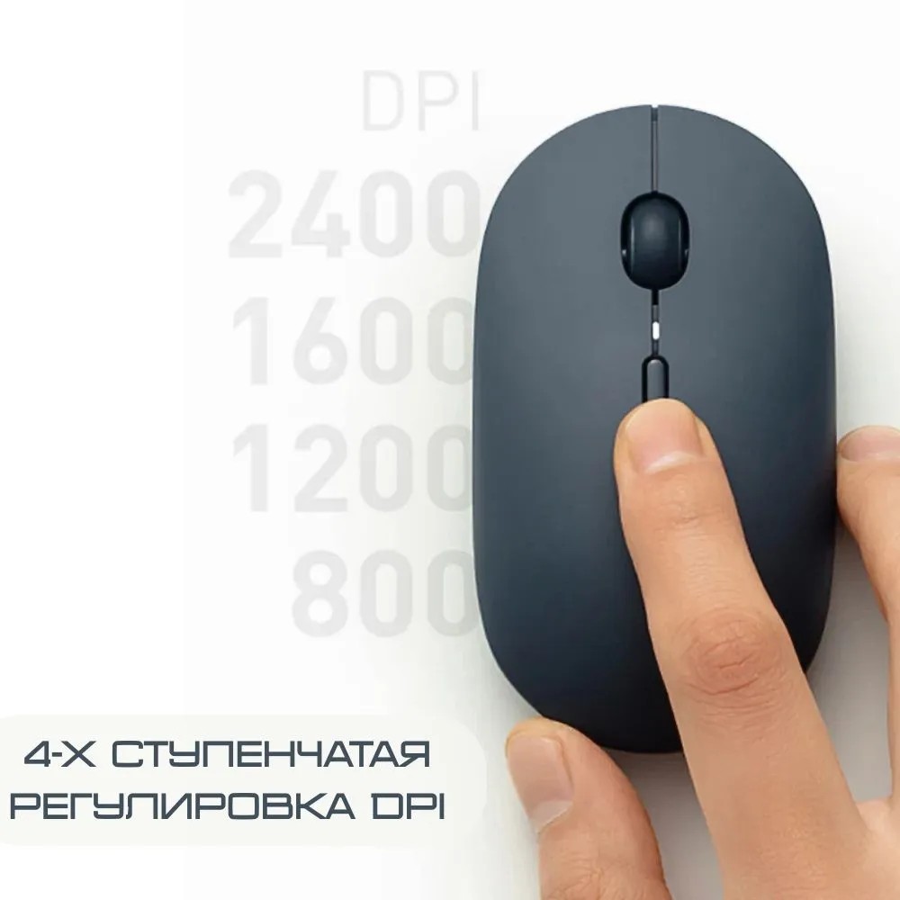 картинка Мышка Xiaomi Mi Portable Bluetooth Mouse 3 XMBXSB01YM Beige от магазина КомпьютерЦентр