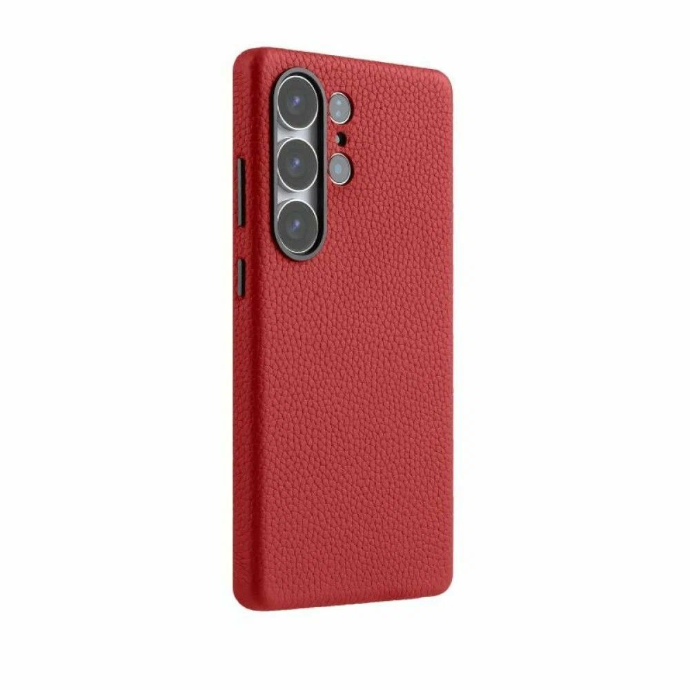 картинка Чехол-накладка для Samsung Galaxy S25 Ultra Vegan Leather Case MagSafe Red от магазина КомпьютерЦентр