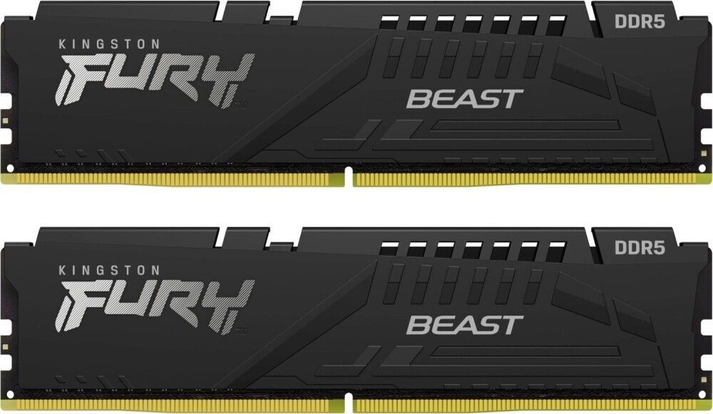 картинка DIMM DDR5 32Gb (2x16Gb) Kingston Fury Beast (KF560C30BBEK2-32) от магазина КомпьютерЦентр
