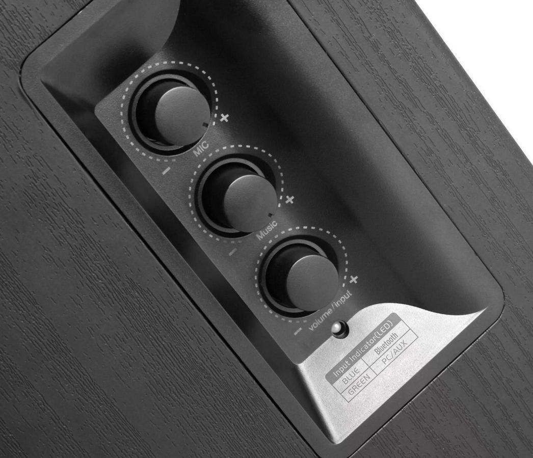 картинка Акустика 2,0 Edifier R1580MB Активные, RMS 42W, 55-20000Гц, дерево,пульт ДУб черный от магазина КомпьютерЦентр