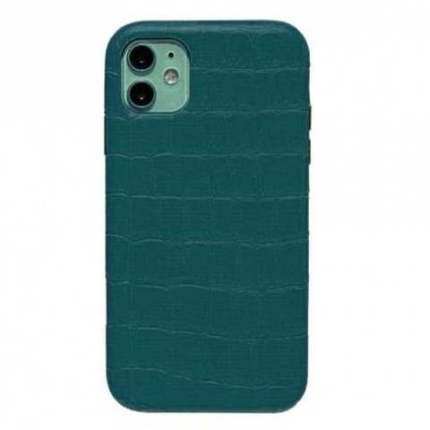 картинка Чехол Crocodile Leather Case for iPhone 12 Pro Forest Green от магазина КомпьютерЦентр