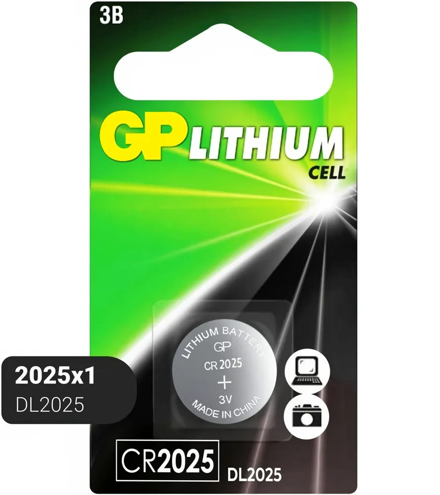 картинка Батарея GP Lithium CR2025 GP CR2025E-7 (1шт) от магазина КомпьютерЦентр