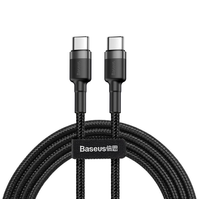 картинка Baseus Data Cable Type-C 100cm Cafule PD2.0 60W CATKLF-GG1 Black от магазина КомпьютерЦентр