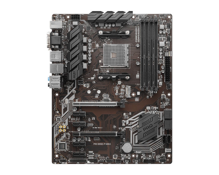 картинка Материнская плата MSI PRO B550-P GEN3 AM4 AMD B550 4xDDR4 ATX от магазина КомпьютерЦентр