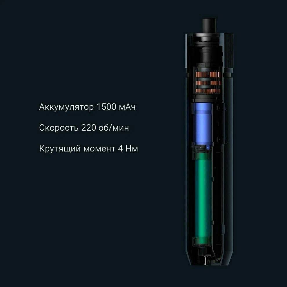 картинка Электрическая отвертка Xiaomi HOTO Portable QWLSD001 Blue EU от магазина КомпьютерЦентр