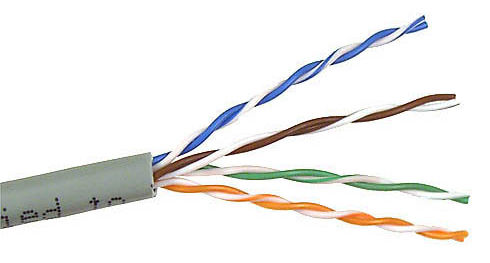 картинка Кабель UTP Lanmaster Cat5e, 305м (бухта) Внутренний 4X2X25AWG PVC Gray (TWT-5EUTP-XS) от магазина КомпьютерЦентр