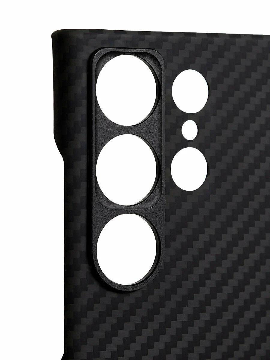 картинка Чехол-накладка Kevlar Soft touch with MagSafe для Samsung Galaxy S24 Ultra Black от магазина КомпьютерЦентр