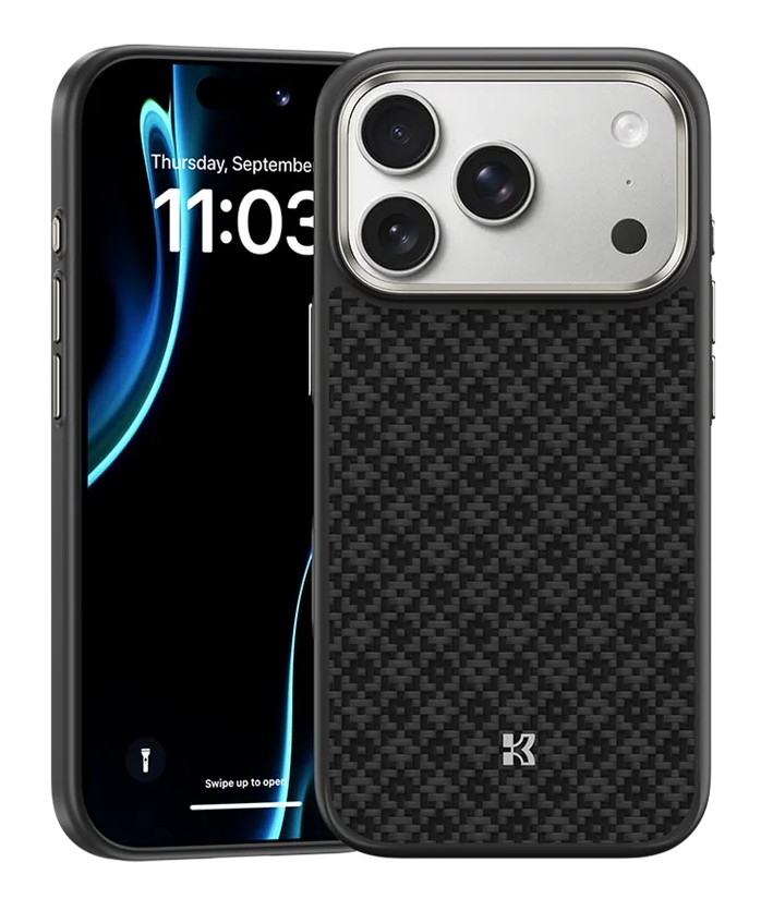картинка Усиленный чехол Benks ArmorPro ArmorGrid Case built with Kevlar для iPhone 17 Pro 6.3'', цвет черный (Black) (C.K.FL.AP.BK.Y069) от магазина КомпьютерЦентр