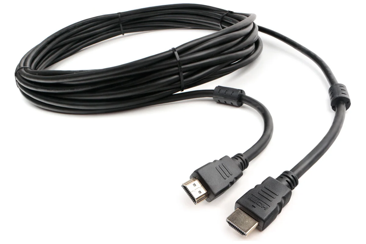 картинка Кабель HDMI Cablexpert CCF2-HDMI4-7,5M, 7.5м, v2.0, 19M/ 19M, медь, черный, позол.разъемы, экран, 2 ферр кольца, пакет от магазина КомпьютерЦентр
