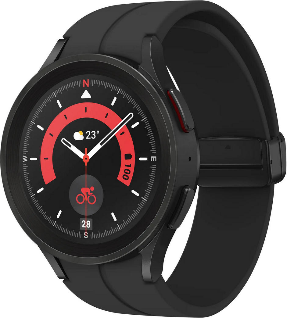 картинка Умные часы Samsung Galaxy Watch5 Pro 45mm Black Titanium (SM-R920) от магазина КомпьютерЦентр