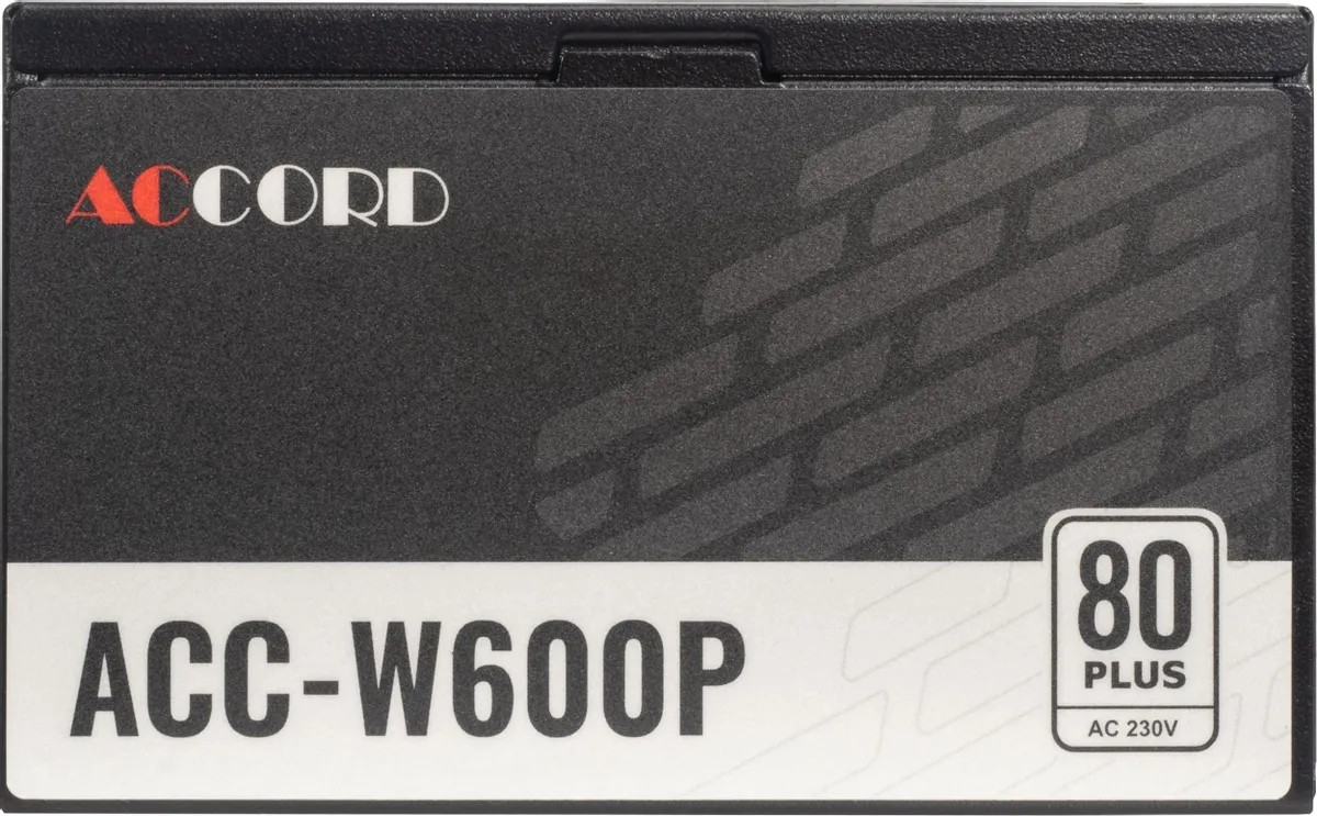 картинка Блок питания Accord 600W ATX ACC-W600P, черный от магазина КомпьютерЦентр