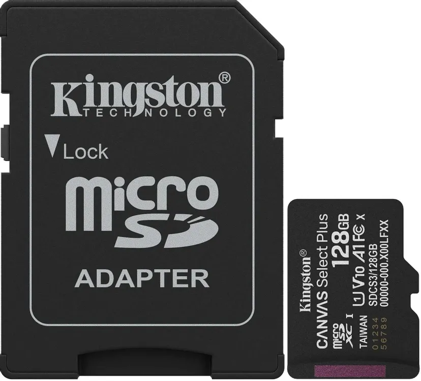 картинка Карта памяти 128Gb microSDXC Kingston Canv Select Plus +SD adapter (SDCS3/ 128GB) от магазина КомпьютерЦентр