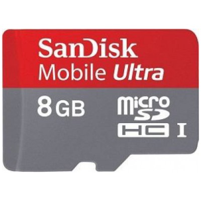 картинка Карта памяти SanDisk 8Gb microSDHC Class10 Ultra UHS-I + адаптер (SDSDQUA-008G-U46A) от магазина КомпьютерЦентр