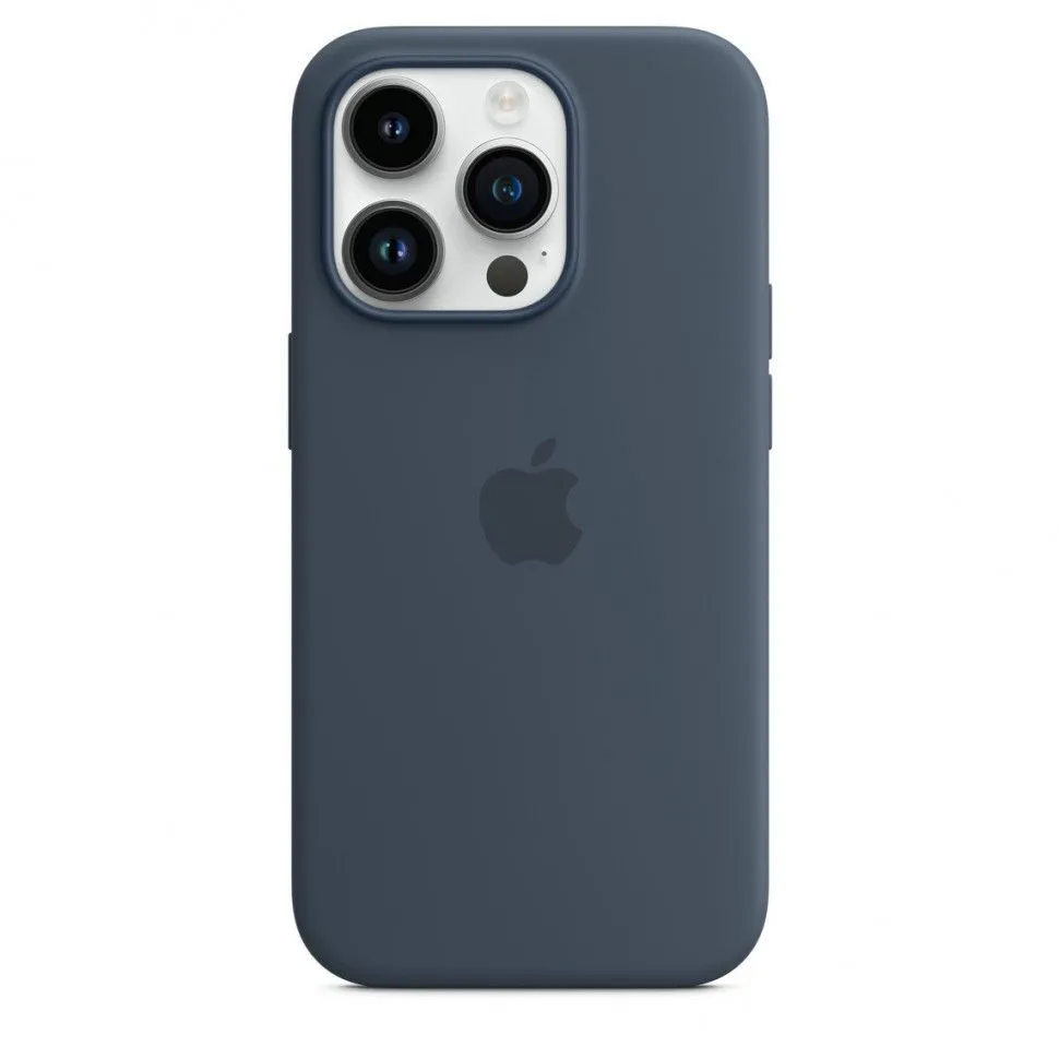 картинка Чехол Silicone case Full with MagSafe (Animation) for iPhone 14 Pro, Storm Blue от магазина КомпьютерЦентр