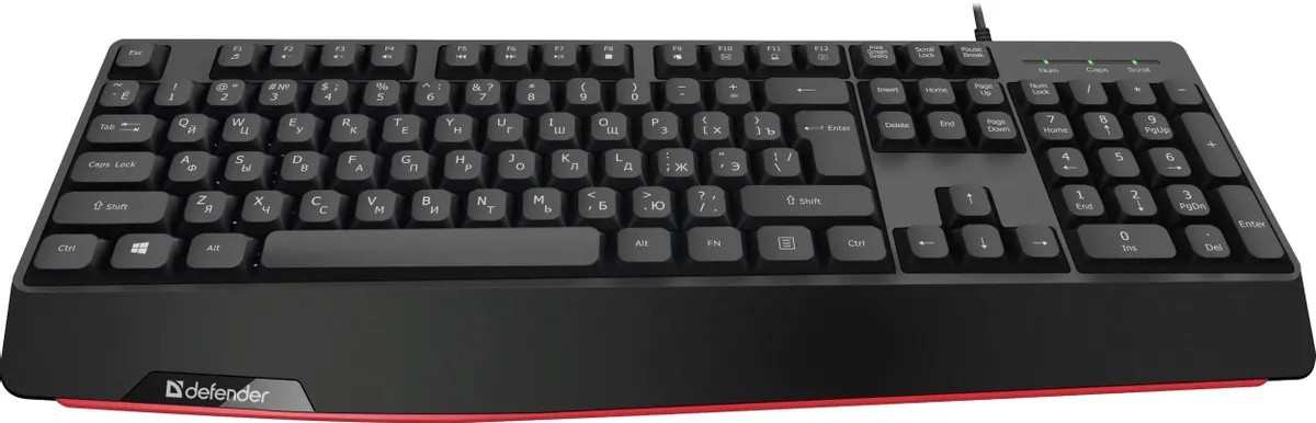 картинка Клавиатура Defender Atom HB-546 проводная, USB, чёрный (45546) от магазина КомпьютерЦентр