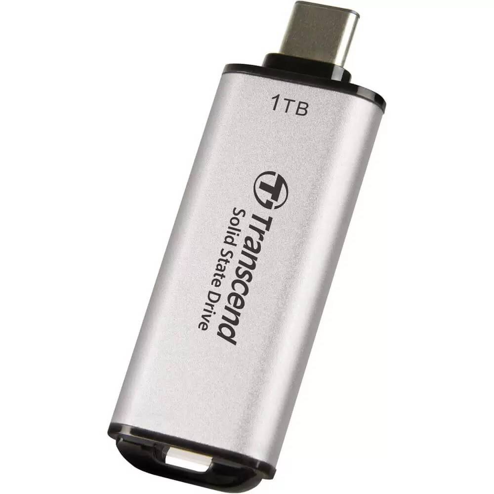 картинка SSD внешний 1Tb Transcend ESD300S USB Type-C Silver (TS1TESD300S) от магазина КомпьютерЦентр