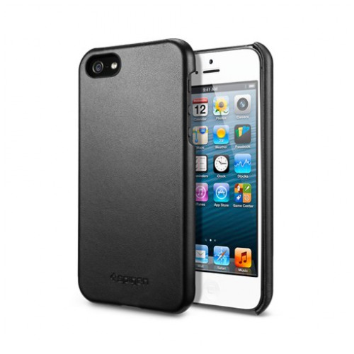 картинка Чехол SGP Case Genuine Leather Grip Series Black for iPhone 5 (SGP09601) от магазина КомпьютерЦентр