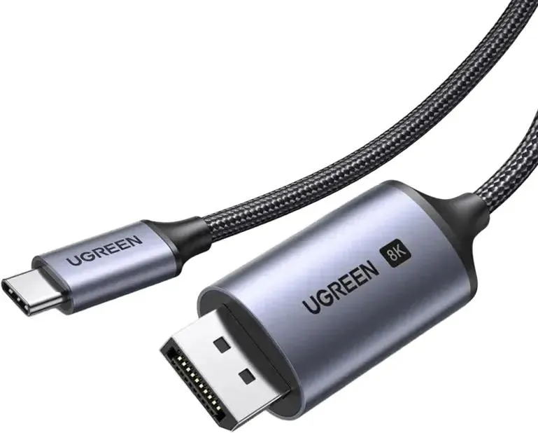 картинка Кабель UGREEN USB-C to DisplayPort 1.4, 8K, Metal Grey, 1 м (CM556) от магазина КомпьютерЦентр