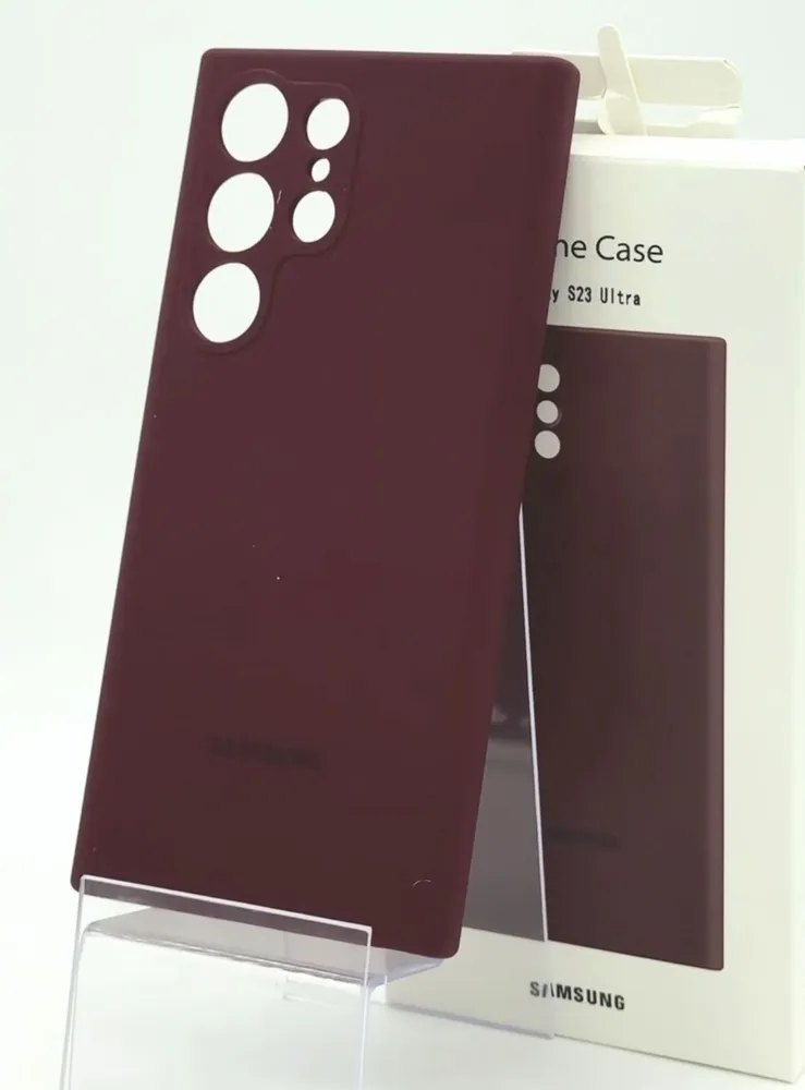 картинка Чехол-накладка Silicone Case для Samsung Galaxy S23 Ultra, бордовый от магазина КомпьютерЦентр