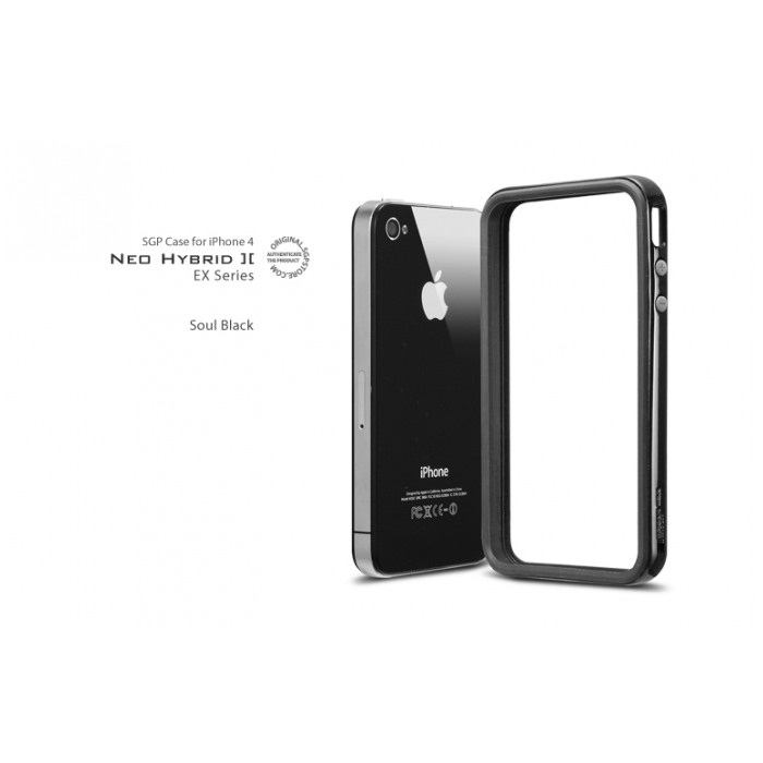 картинка Чехол SGP Case Neo Hybrid-2 EX Series Soul Black for iPhone 4 (SGP07783) от магазина КомпьютерЦентр