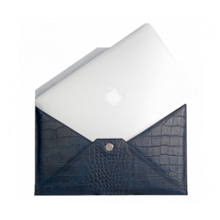 картинка Чехол для MacBook Air 13'' Dublon Ultra Slim Case Croco Indigo от магазина КомпьютерЦентр