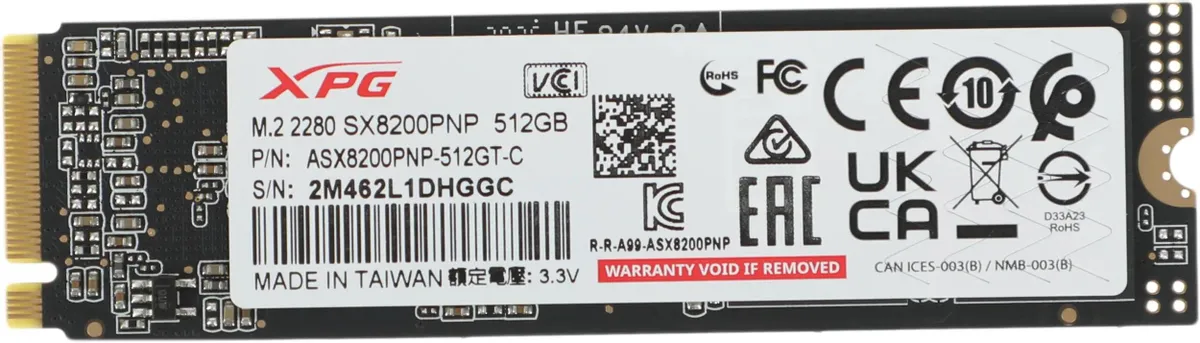 картинка SSD накопитель 512 Гб A-Data XPG SX8200 Pro M.2 2280 (ASX8200PNP-512GT-C) от магазина КомпьютерЦентр