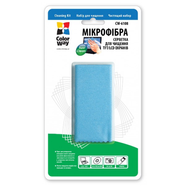 картинка Салфетка микрофибра ColorWay CW-6108 (CW-6108) от магазина КомпьютерЦентр