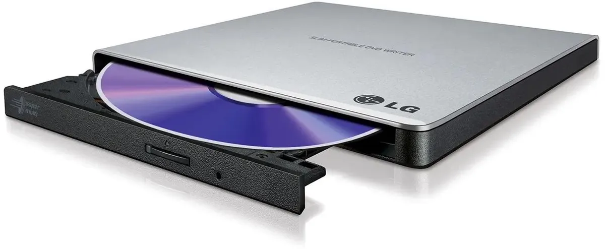 картинка Привод внешний DVD-RW LG Super Multi GP57ES40, Slim, Silver, USB от магазина КомпьютерЦентр