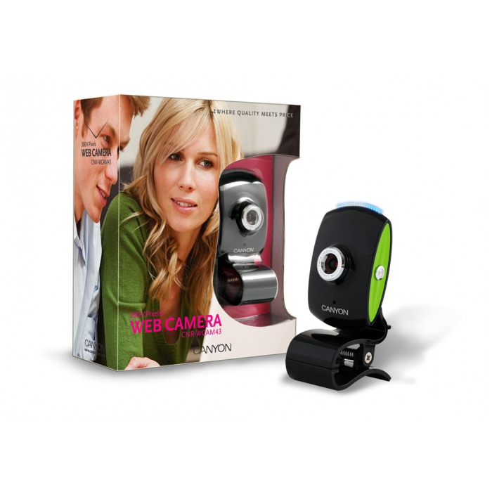 картинка Web-камера Canyon CNR-WCAM43G Black/Green от магазина КомпьютерЦентр