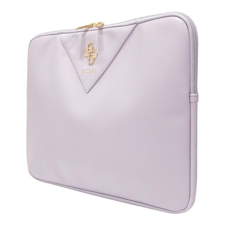 картинка Чехол Guess для ноутбуков 13''/ 14'' Sleeve PU Grained leather 4G metal logo with Zipper Purple от магазина КомпьютерЦентр