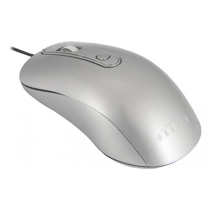 картинка Мышка Oklick 155M 1600dpi Optical Mouse USB Silver от магазина КомпьютерЦентр