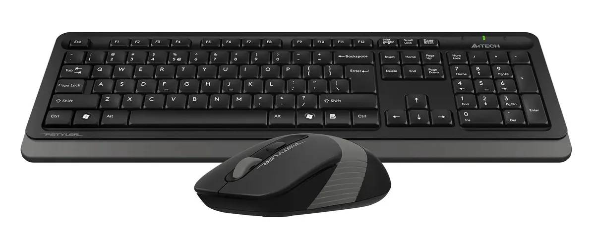 картинка Комплект A4tech Fstyler FG1010S; Wireless Multimedia Black/ Grey (FG1010S Grey) от магазина КомпьютерЦентр