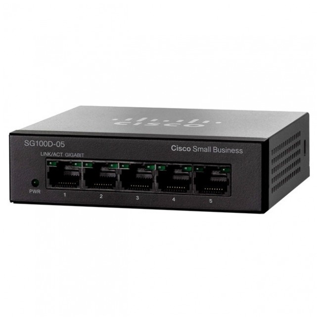 картинка Свитч Cisco 5-port SB SG100D-05 Gigabit (SG100D-05) от магазина КомпьютерЦентр