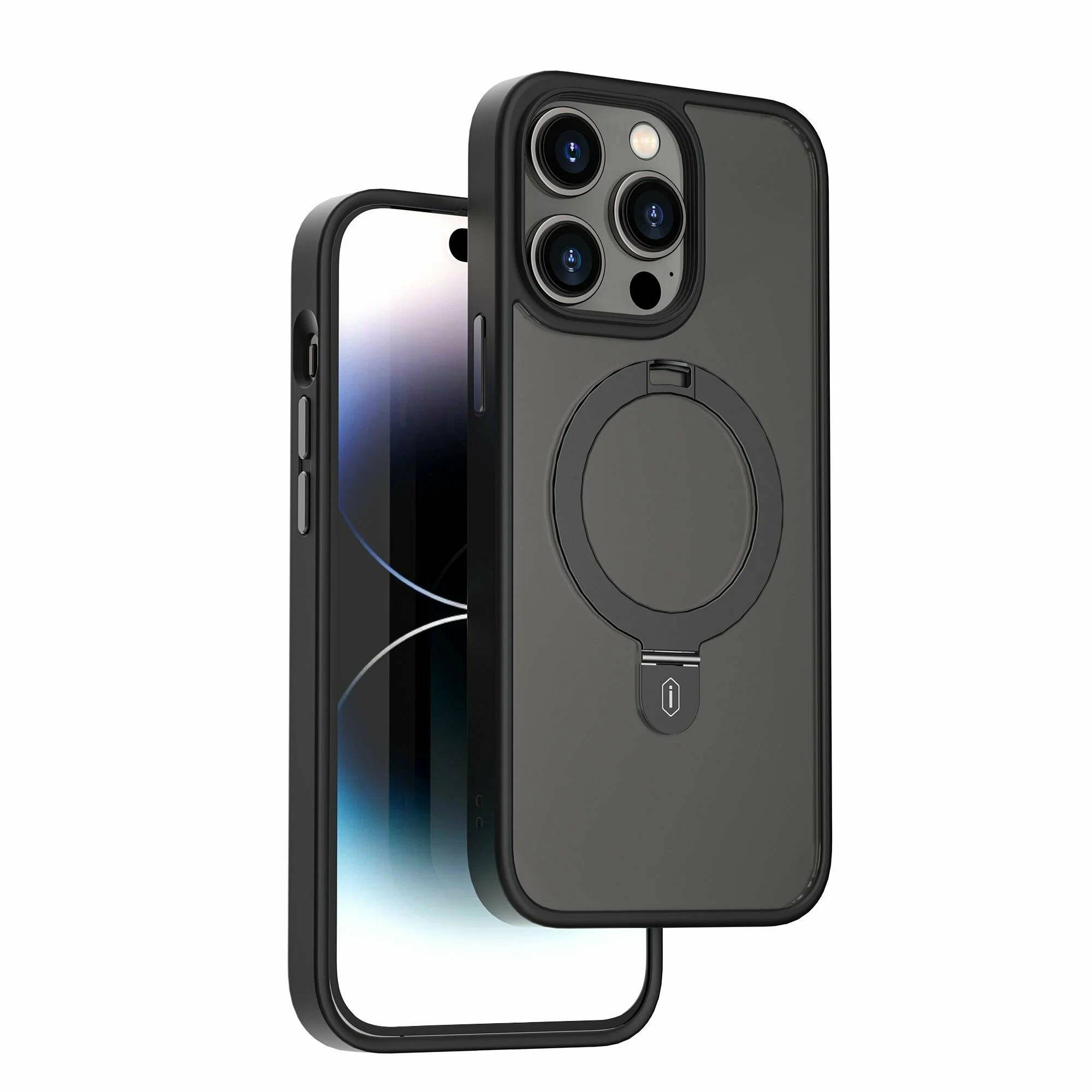 картинка Чехол WiWU Magnetic Stand для iPhone 15 Pro Max ZMM-010 Black от магазина КомпьютерЦентр