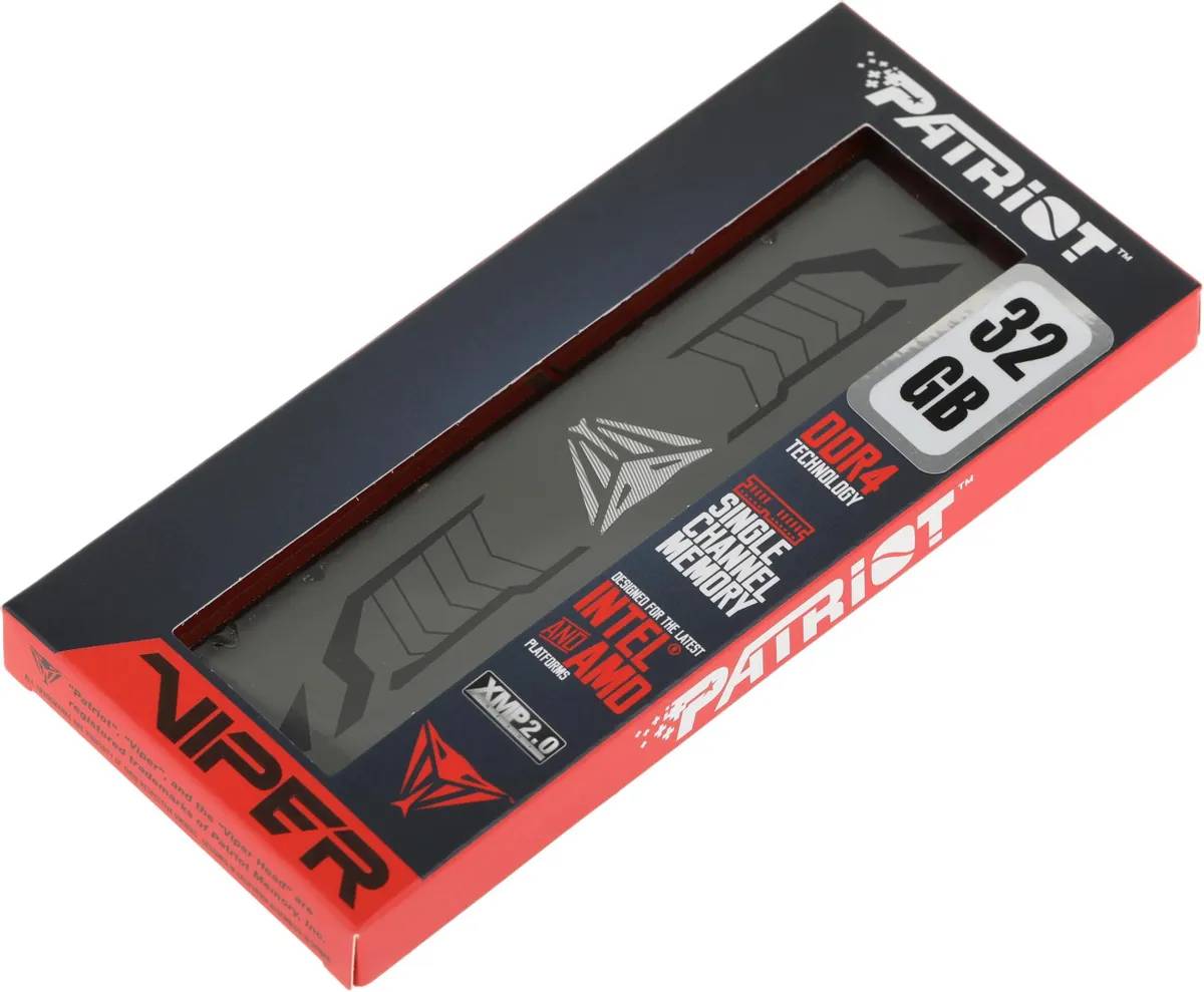 картинка DIMM DDR4 32Gb 3200MHz Patriot Viper RTL Gaming PC4-25600 (PVS432G320C6) от магазина КомпьютерЦентр