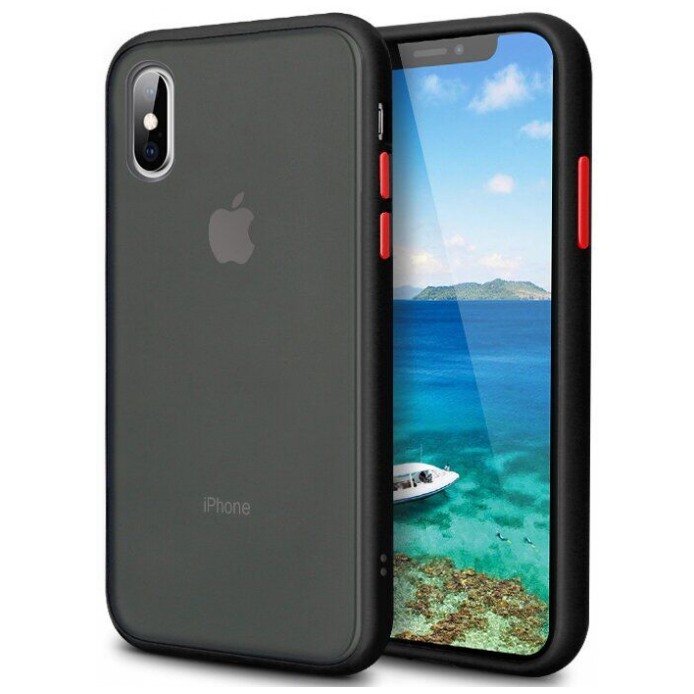 картинка Чехол Jingle Matt Case for iPhone X/ XS Black/ Red от магазина КомпьютерЦентр