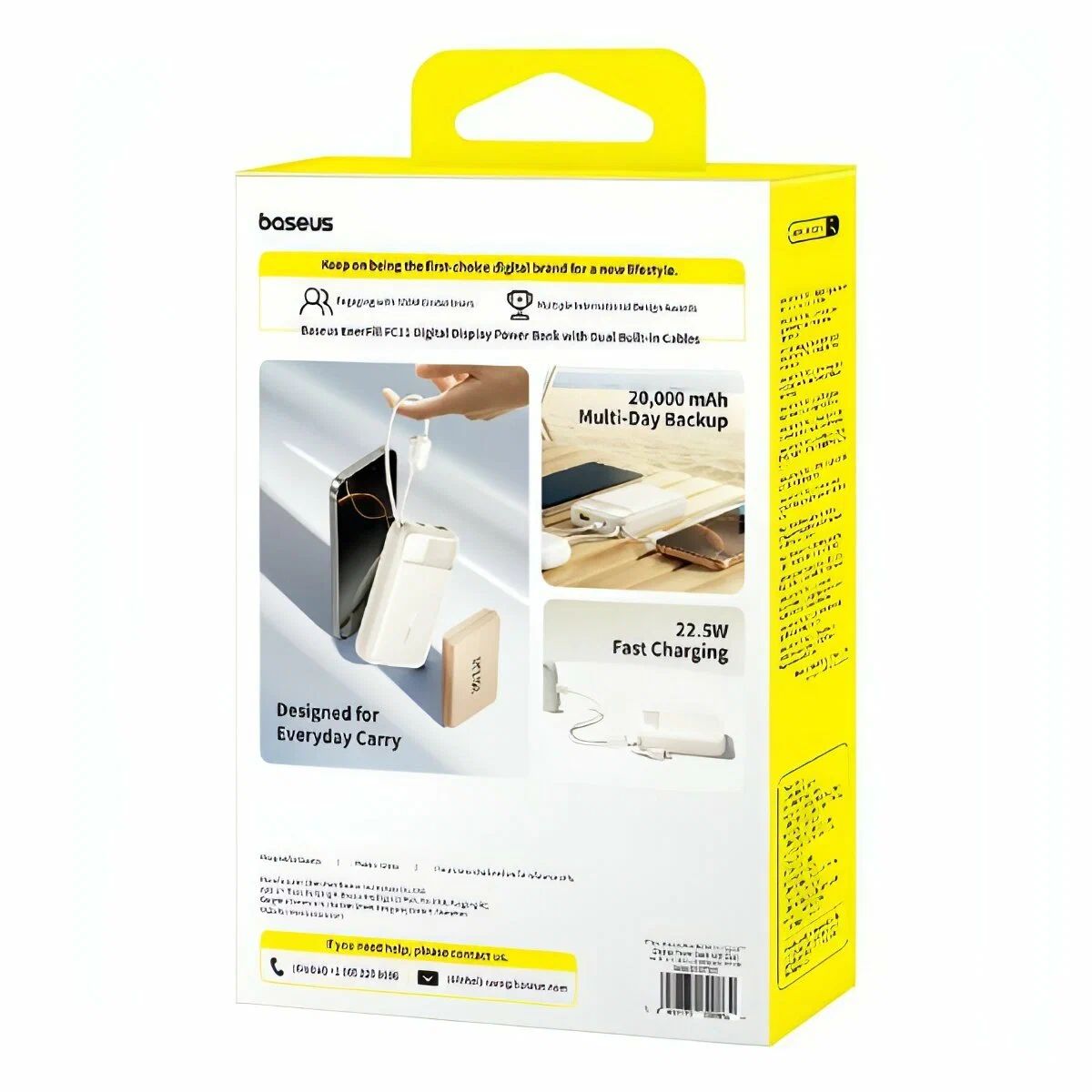 картинка Внешний аккумулятор Baseus EnerFill FC11 20000mAh 22.5W бежевый от магазина КомпьютерЦентр
