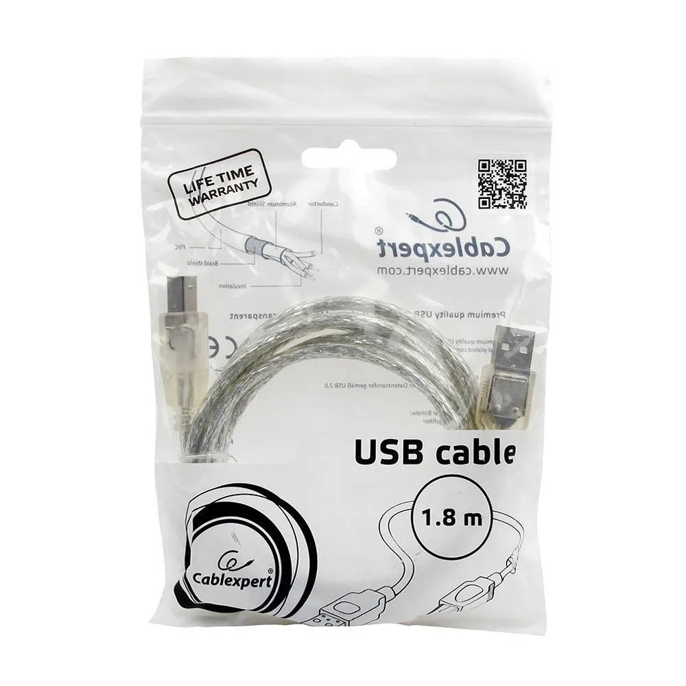 картинка Кабель USB 2.0 A->B 1.8m Pro CCF-USB2-AMBM-TR-6, Gembird/ Cablexpert от магазина КомпьютерЦентр