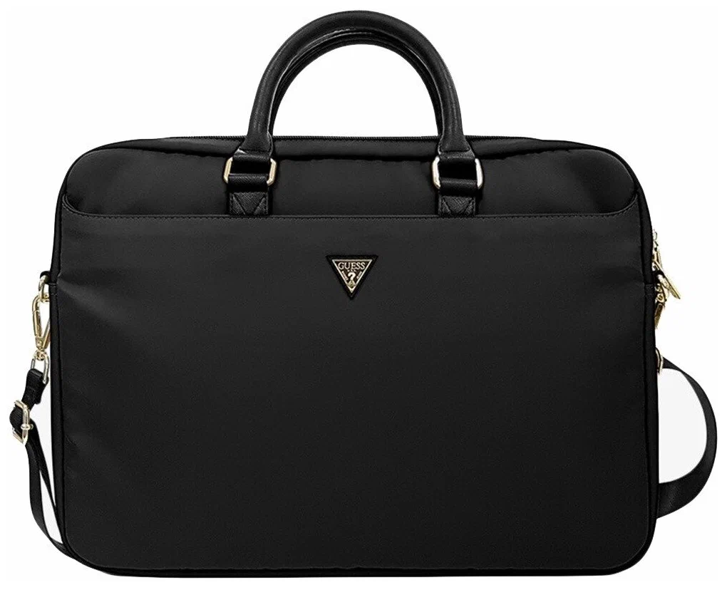 картинка Сумка Guess для ноутбуков 15'' Nylon computer bag with Triangle metal logo Black от магазина КомпьютерЦентр