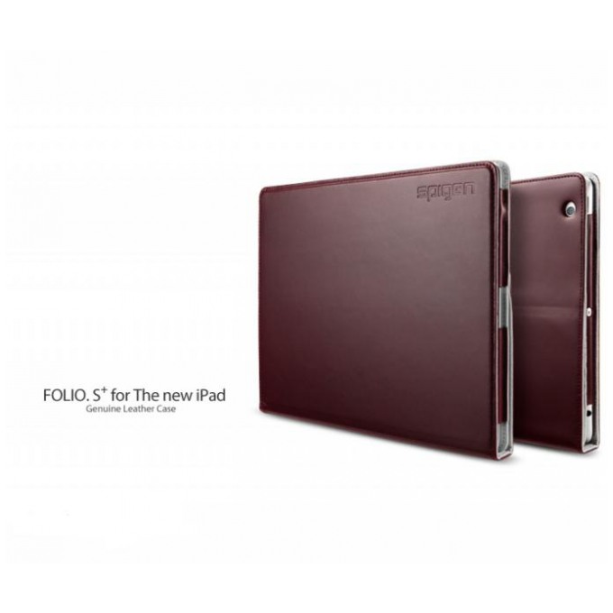 картинка Чехол SGP Leather Case Folio S Plus Series Dark Brown for New iPad (SGP09137) от магазина КомпьютерЦентр