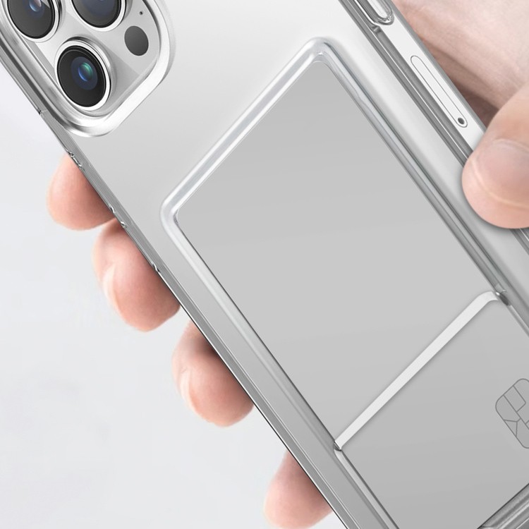 картинка Чехол со слотом под карту Uniq HYBRID AIR FENDER ID для iPhone 15 Pro 6.1'', прозрачный (Transparent) (IP6.1P(2023)-AFIDTRAN) от магазина КомпьютерЦентр