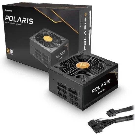 картинка Блок питания Chieftec Polaris PPS-1050FC (ATX 2.4, 1050W, 80 PLUS GOLD, Active PFC, 120mm fan, Full Cable Management) Retail от магазина КомпьютерЦентр