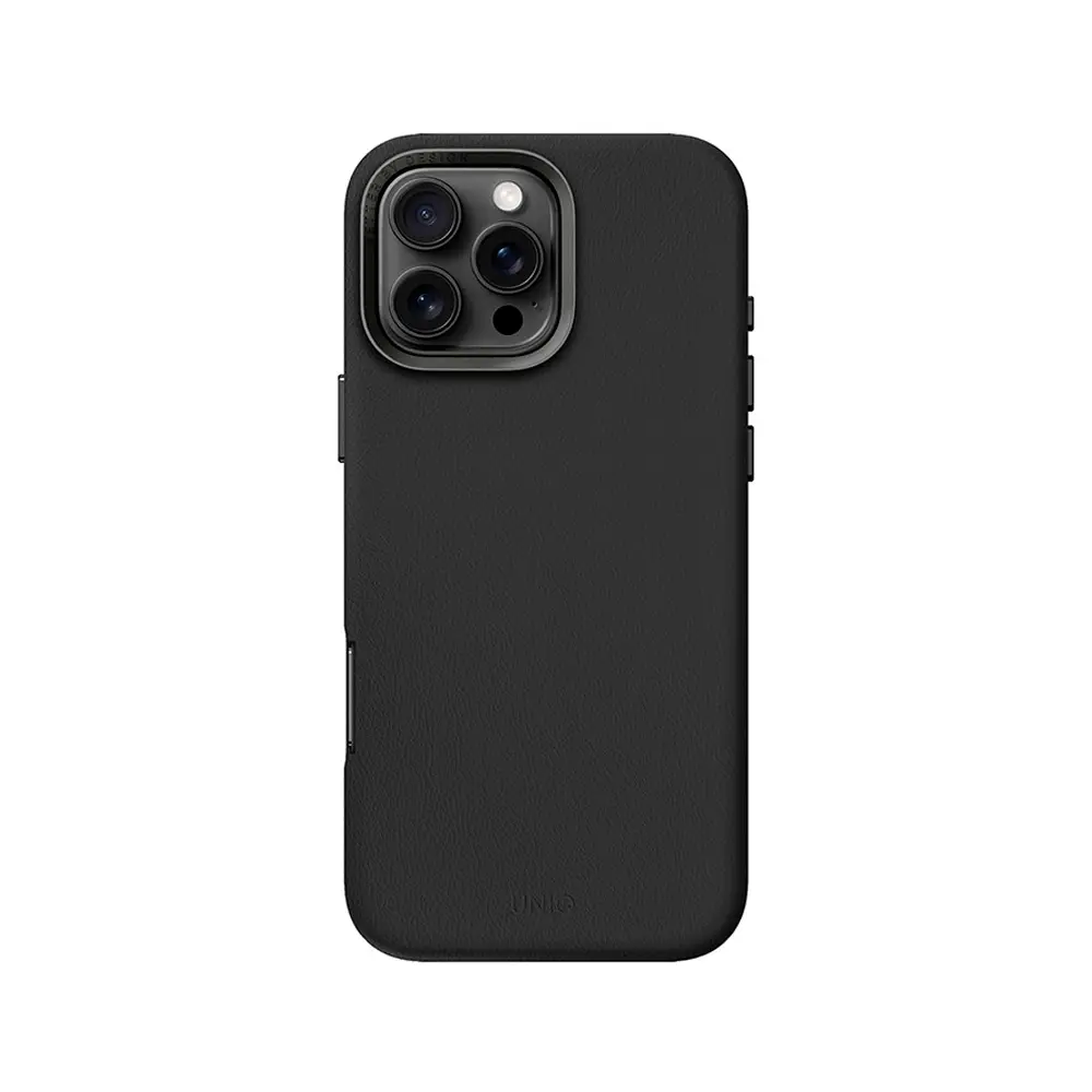 картинка Чехол из искусственной кожи Uniq HYBRID LYDEN (MagSafe) для iPhone 16 Pro MAX Black (IP6.9P(2024)-LYDMBLK) от магазина КомпьютерЦентр